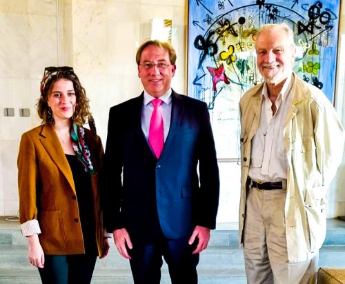 avec S.E. Ludovic Pouille ambassadeur de France en Arabie saoudite et Mme Audrey Chazal chargée de mission coopération et culture (2023).